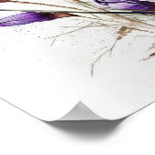 Lila Crocus Blume Art Print Poster (Ecke)