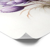 Lila Crocus Blume Art Print Poster (Ecke)