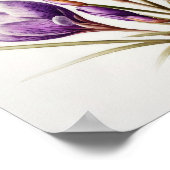 Lila Crocus Blume Art Print Poster (Ecke)
