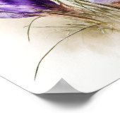 Lila Crocus Blume Art Print Poster (Ecke)