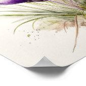 Lila Crocus Blume Art Print Poster (Ecke)