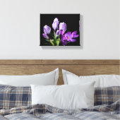 Lila Crocus-Blume besticht durch moderne digitale Leinwanddruck (Insitu (Schlafzimmer))