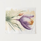 Lila Crocus Blume Florenz Wandteppich (Vorderseite (Horizontal))
