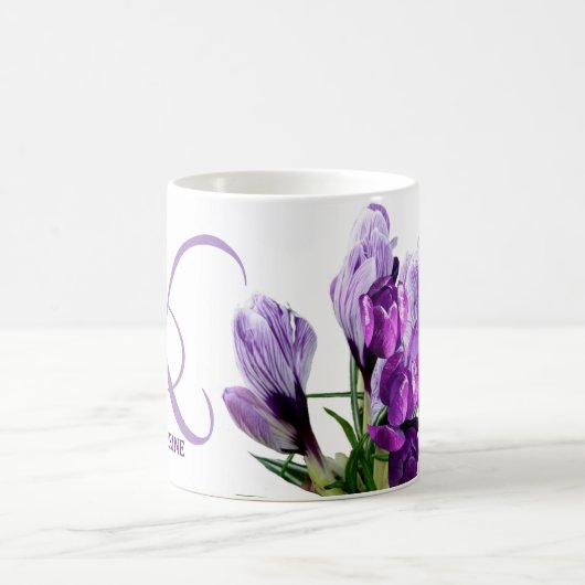 Lila Crocus-Blume für Katherine Kaffeetasse (Mittel)