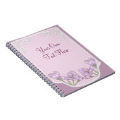 Lila Crocus-Blume im Springtime Notizblock (Rechte Seite)