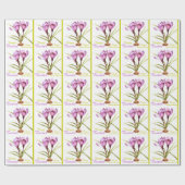Lila Crocus Fine Art Happy Osterpackung Geschenkpapier (Flach)