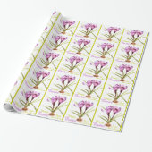 Lila Crocus Fine Art Happy Osterpackung Geschenkpapier (Ungerollt)