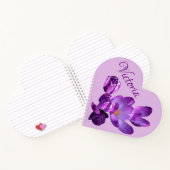Lila Crocus floral Notizblock (Innenseite)