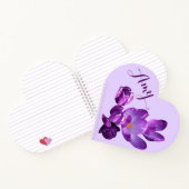 Lila Crocus floral Notizblock (Innenseite)