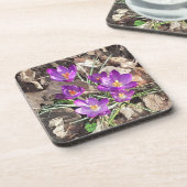 Lila Crocus Hard Plastic Untersetzer (Linke Seite)