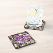 Lila Crocus Hard Plastic Untersetzer (Rechte Seite)
