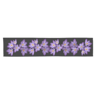 Lila Crocus Kurz Table Runner Kurzer Tischläufer