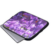 Lila Crocus Notebook-Gehäuse *Personalisieren* Laptopschutzhülle (Vorne Knopf)