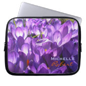 Lila Crocus Notebook-Gehäuse *Personalisieren* Laptopschutzhülle (Vorderseite)