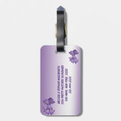Lila Crocus Spring Floral Gepäckanhänger (Rückseite vertikal)