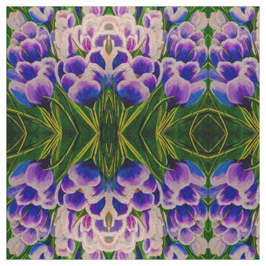 Lila Crocus Stoff (Muster)