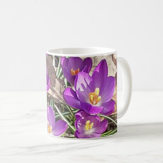 Lila Crocus Tasse (VorderseiteRechts)