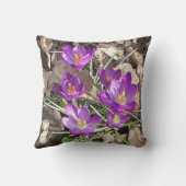 Lila Crocus-Wirbel-Kissen Kissen (Rückseite)