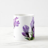 Lila Crocuses floral, individuell anpassbarer Fran Kaffeetasse (Mittel)