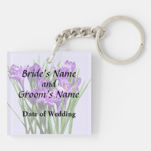 Lila Crocuses Hochzeitsprodukte Schlüsselanhänger