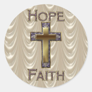 Lila Cross Hope, Faith Stickers