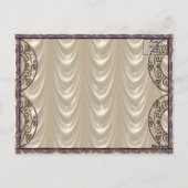 Lila Cross Round Postkarte (Rückseite)