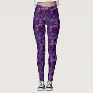 Lila Crossfit Amaryllis Thema Damenbekleidung Leggings