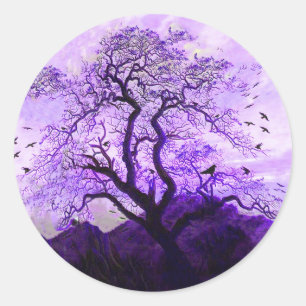 Lila Crow Tree Hills Raven Stickers