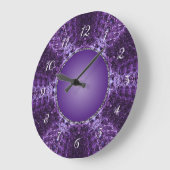 Lila Crown Jewel Große Wanduhr (Winkel)