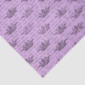 Lila Crown Newsprint Muster Seidenpapier (Ausschnitt)