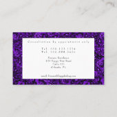 Lila Crystal Ball & Amethyst Fortune-Telling Visitenkarte (Rückseite)