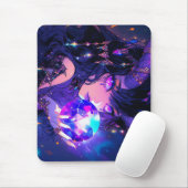 Lila Crystal Ball Demon Anime Girl Mousepad