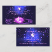 Lila Crystal Lotus Blume Sterne Visitenkarte (Vorne/Hinten)