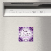 Lila Crystal Save the Date Magnet (In Situ (Geschirrspüler))