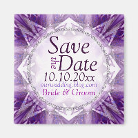 Lila Crystal Save the Date Magnet