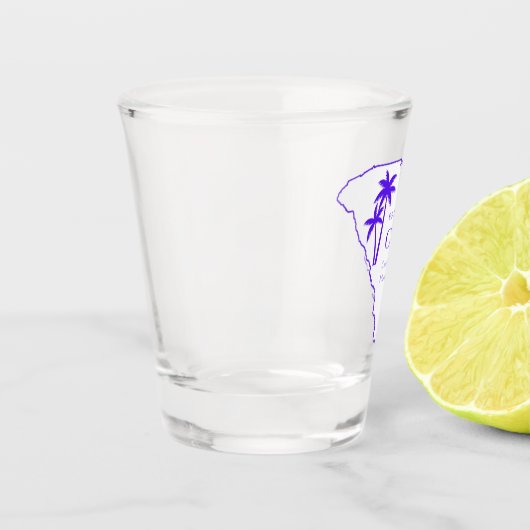 Lila CSCMC-Logo Schnapsglas (Links)