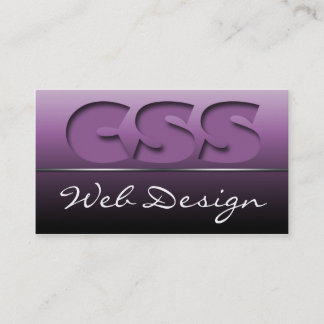 Lila CSS Web Design Sleek Business Cards Visitenkarte