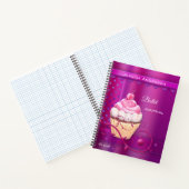 Lila Cupcake Bullet Journal oder Rezept-Notebook Notizblock (Innenseite)
