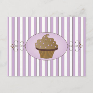 Lila Cupcake Postkarte
