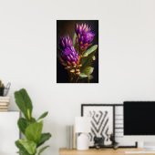 Lila Curcuma Blume Art Print Poster (Heimbüro)