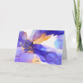 Lila Cyan Orange Abstrakte Note Card Dankeskarte (Rückseite)