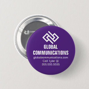 Lila Cyber Technologie Computer Unternehmen Custom Button