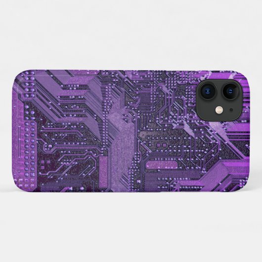 Lila Cyberschalttafel Tech Art Electronics Case-Mate iPhone Hülle (Rückseite (Horizontal))