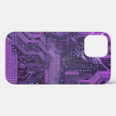 Lila Cyberschalttafel Tech Art Electronics Case-Mate iPhone Hülle (Rückseite (Horizontal))