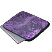 Lila Cyberschalttafel Tech Art Electronics Laptopschutzhülle (Vorne Knopf)