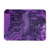 Lila Cyberschalttafel Tech Art Electronics Magnet (Horizontal)
