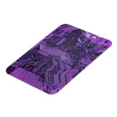 Lila Cyberschalttafel Tech Art Electronics Magnet (Linke Seite)