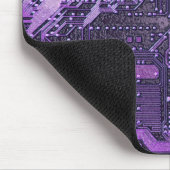 Lila Cyberschalttafel Tech Art Electronics Mousepad (Ecke)