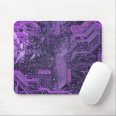 Lila Cyberschalttafel Tech Art Electronics Mousepad (Mit Mouse)
