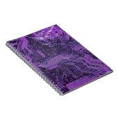 Lila Cyberschalttafel Tech Art Electronics Notizblock (Rechte Seite)